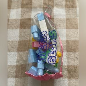 Vintage Mega Bloks Building Blocks Set Pastel Colors